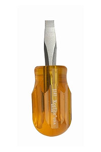 Xcelite S-141V 1/4" x 1 1/4" Square Blade Stubby Screwdriver, Amber Handle