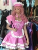 Misfitz barbie pink PVC & ivory satin maids outfit