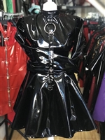 Misfitz PVC padlock & buckle straitjacket skater dress