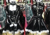 Misfitz PVC straightjacket padlock Maids outfit with Mistress lead.