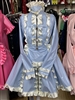 Misfitz baby blue PVC & ivory satin straitjacket sissy maids outfit