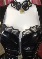 Misfitz pvc padlock & lace choker