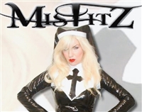 MISFITZ BLACK & WHITE PVC NAUGHTY NUN HEADDRESS