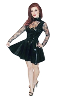 Misfitz black PVC & spider web dress