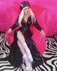 MISFITZ BLACK PVC FULL LENGTH  SKATER DRESS COAT