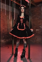 MISFITZ BLACK PVC & HOT PINK SATIN MAIDS OUTFIT