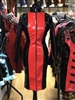 MISFITZ BLACK & RED PVC MISTRESS DRESS WITH TWO WAY ZIPPER