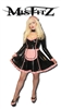 MISFITZ DELUXE BLACK &  PINK LATEX MAIDS OUTFIT