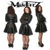 MISFITZ LEATHER LOOK STRAITJACKET SKATER DRESS