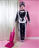 Misfitz black PVC & lace padlock straitjacket hobble maids outfit