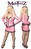 MISFITZ PEARLSHEEN PINK LATEX PADLOCK FRILLY JACKET