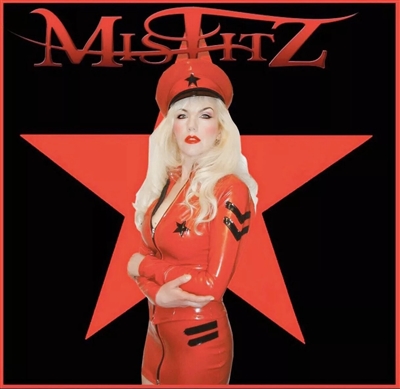 MISFITZ RED & BLACK  LATEX MILITARY STYLE JACKET