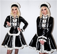Misfitz latex padlock straitjacket sissy maids outfit