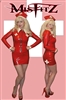 MISFITZ RED & WHITE LATEX COMPLETE NURSE OUTFIT