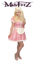 MISFITZ BABY PINK RUBBER LATEX MAIDS DRESS