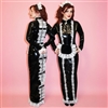 Misfitz  black PVC padlock straitjacket maids hobble dress.