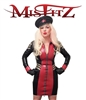 MISFITZ BLACK & RED RUBBER LATEX MILITARY STYLE DRESS