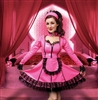 MISFITZ  PINK  LATEX PADLOCK SISSY MAIDS DRESS