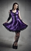 Misfitz latex and lace corset effect skater dress