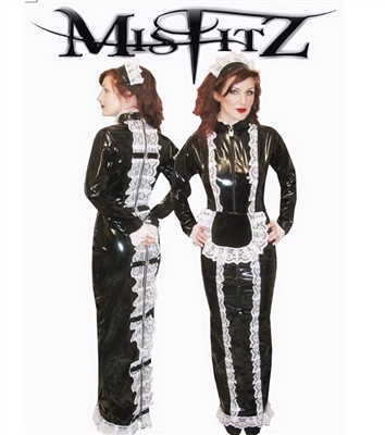 MISFITZ PVC STRAIT JACKET HOBBLE MAIDS DRESS
