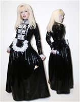 Misfitz pvc padlock straitjacket maids ballgown.