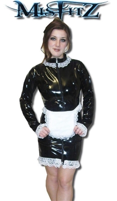 Misfitz PVC mistress maid dress, 2 way zipper