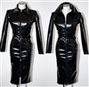 Misfitz black PVC pencil dress + belt.