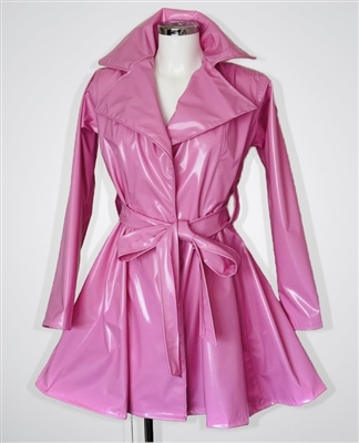 Misfitz barbie pink PVC mackintosh coat