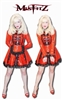 MISFITZ RED PVC DELUXE PADLOCK STRAITJACKET MAIDS DRESS