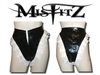 MISFITZ BLACK PVC FRILLY FRENCH MAIDS PANTIES