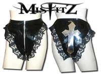 MISFITZ PVC KINKY NUN CRUCIFIX PANTIES