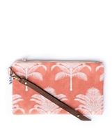 Pink Palm Trees Wristlet