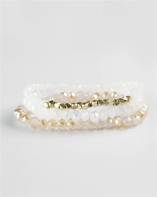 Stacker Bracelet Set - White