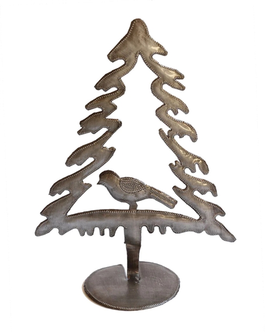 Bird in Evergreen Metal Art