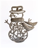 Whimsical Snowman Freestanding Metal Art
