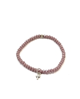 Gloria Bracelet - Lilac with Mini Cross