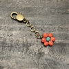 Ceramic Daisy Keychain - Red