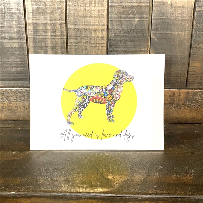 Metal Art Empowerment Cards - Love and Dogs