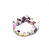 Fuschia Floral Simple Headband