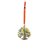 Painted Tree of Life Ornament - Blue Flower