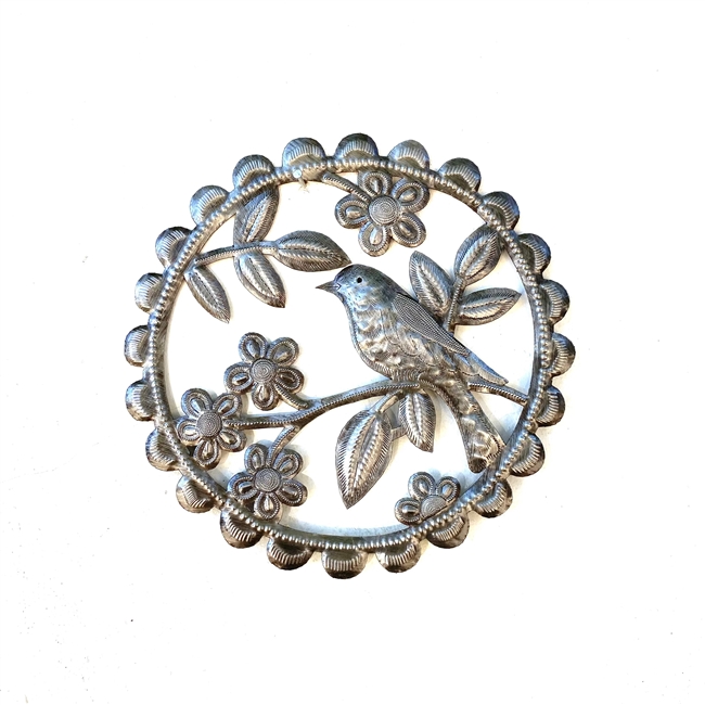 Round Bird and Flowers