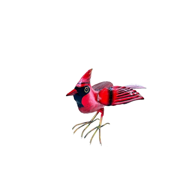 Standing Red Cardinal Metal Art