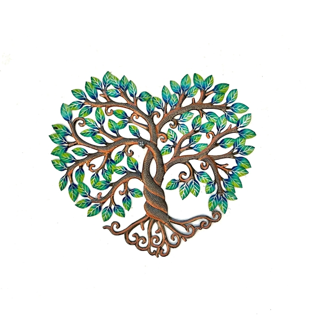 Heart Metal Tree Leaf