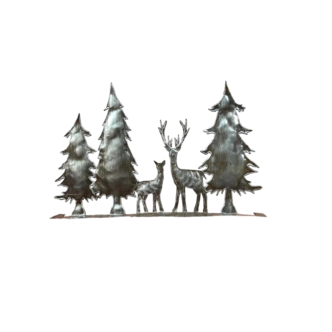 Looking Reindeer Metal Art