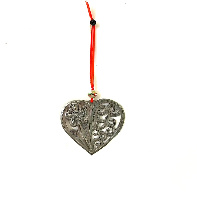 Foral Heart Ornament