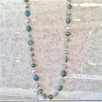 Signature Necklace Long - Antique Blue