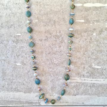 Signature Necklace Long - Antique Blue