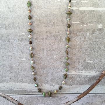 Signature Necklace Long - Mountain Green