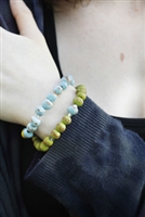 Slip on Bracelet Set - Blue and Green