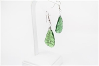 Tumbled Glass Earrings - Green